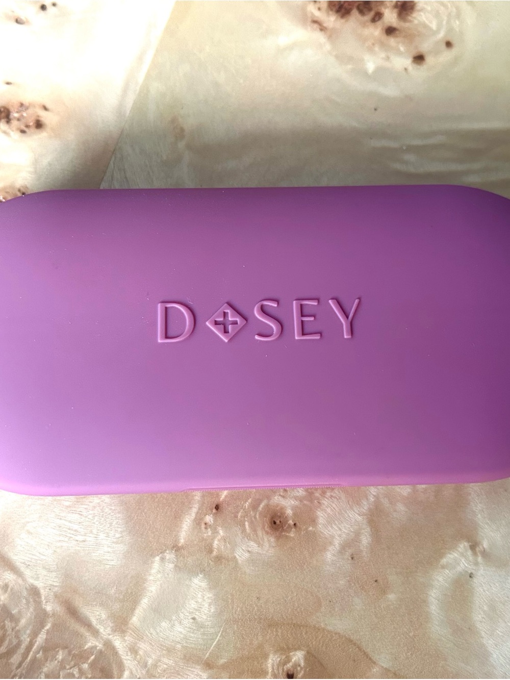 NWOT Dosey Mauve vitamin / pill container